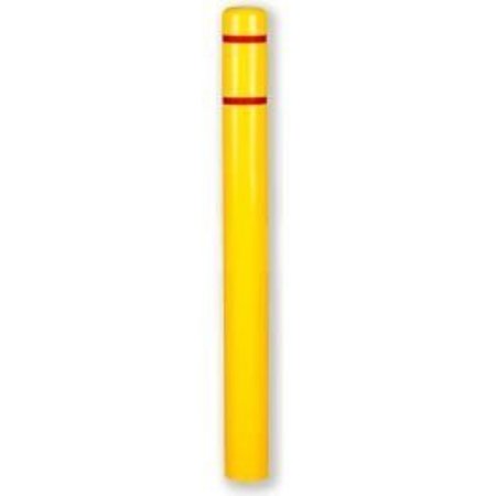 POST GUARD Post Guard® Bollard Cover CL1385EASSY, 4-1/2"Dia. X 64"H, Yellow W/Red Tape CL1385EASSY